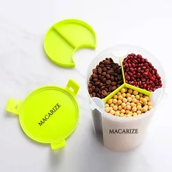 MACARIZE Plastic Grocery Container - 1500 ml (Green)