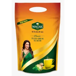 Macha Tulsi Adrak Elaichi Herbal Tea | Assam Tea Blend with Ayurvedic Benefits | Supports Immunity & Digestion | Natural & Preservative Free | 800g Pack