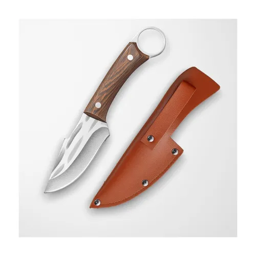 Image of Machado Hybrid Hand-Sharpened Mongolian Viking Knife with Leather Sheath