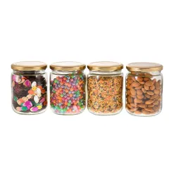 MACHAK Kitchen Storage Glass Jar Set of 4