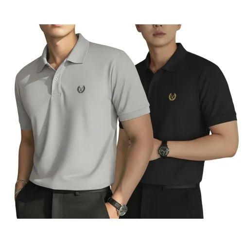 Image of Mack Jonney Men’s Solid Polo T-Shirt | Premium Cotton Blend |