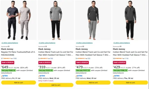 Image of mack Jonney Men's Tracksuits upto 83% discount 