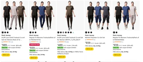 Image of Mack Jonney Women's Track Suit Minimum 80% Discount 