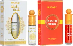 Madani White Oud & Jannatul Firdaus Herbal Attar (6ml * pack of 2)