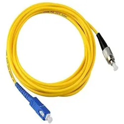 Madhabi 5M SC to FC Singlemode Fiber Optic Patch Cord, Simplex 9/125µm Jumper Cable, Yellow Jacket, High-Speed Data Transmission and Internet Connectivity