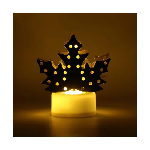 Image of Madhabi Decorative LED Metal Leaf Diya Light 