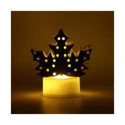 Madhabi Decorative LED Metal Leaf Diya Light 