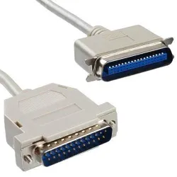 Madhabi 3M Parallel Printer Cable – DB25 Male to Centronics 36 Pin Male IEEE 1284 Printer Cord | Compatible with Dot Matrix, Legacy Inkjet, and Parallel Port Printers – White