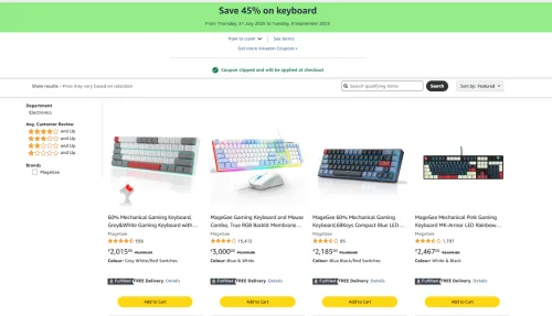 Image of MageGee Gaming & Machenicle Keyboards: Extra 45% Coupon Discount