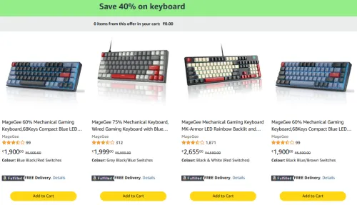 Image of MageGee Mechanical Gaming Keyboard @ Apply 40% Coupon