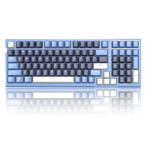 Image of MageGee Sky98 Wired Mechanical Gaming Keyboard (Prussian Blue)