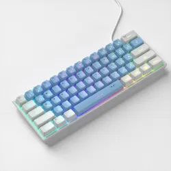 MageGee TS91 60% RGB Mechanical Gaming Keyboard White Blue