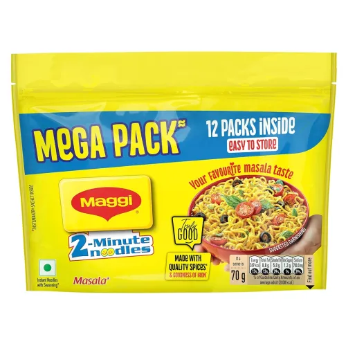 Image of MAGGI 2-Minute Instant Masala Noodles 840/900g * Pack of 12