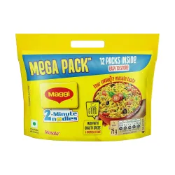 MAGGI 2-Minute Instant Noodles, Masala Noodles With Goodness Of Iron, Made With Choicest Quality Spices