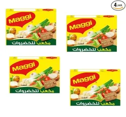Maggii Vegetable Stock Cubes, Pack of 4, A Flavorful Convenient Seasoning Crafted From The Goodness of Real Vegetables and a Blend of Carefully Selected Herbs & Spices 4 Cubes (72g)