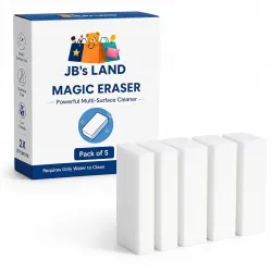 Magic Eraser Sponge | Pack of 5 | No Scratch Multi-Surface Cleaning Sponge | Removes Tough Stains | Just Add Water | 