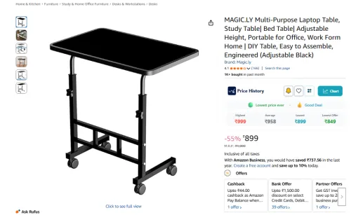 Image of MAGIC.LY Multi-Purpose Laptop Study Table