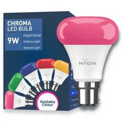 MAGIK Chroma 9W Pink LED Bulb (B22 Base)