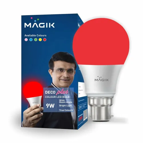 Image of MAGIK Deco Plus 9 W (Red) LED Bulb | B22 Base | Decorative Light for Home, Festive & Party Ambience | Energy-Efficient &