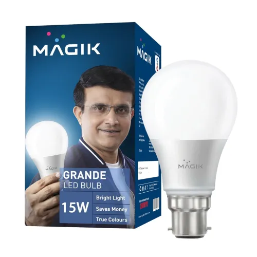 Image of MAGIK Grande 15W LED Bulb | Cool White (6500K) | B22 Base | High Brightness LED Lamp for Home & Office, Energy Efficient