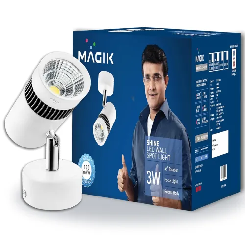 Image of MAGIK Shine 3W LED Wall Spot Light | Warm White | Adjustable Focus Light for Indoor Accent & Task Lighting | Energy-Effi