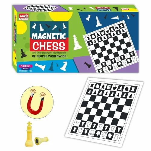 Image of Magnetic Chess Travel-Friendly Game Board for Kids 