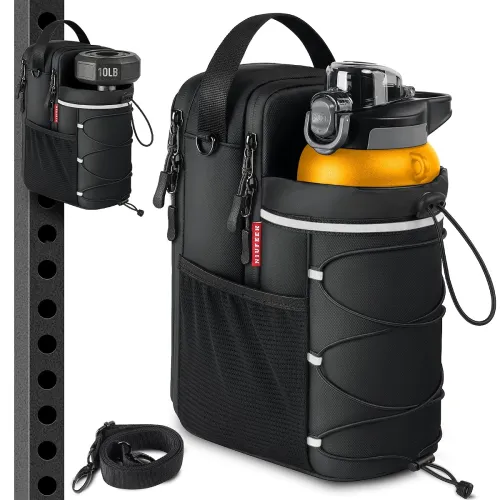 Image of Magnetic Gym Bag with Bottle Holder with 4 strong magnets