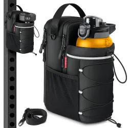 Magnetic Gym Bag with Bottle Holder with 4 strong magnets