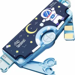 Magnetic Space Pencil Box (Blue)