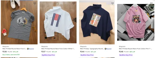 Image of Magneto Men's T-Shirts upto 81% Discount
