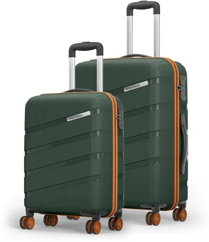 Image of Magnum by Safari Hard Body Set of 2 Luggage 8 Wheels - Magnum Evolix 2P set 4W - Green