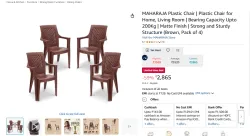 MAHARAJA Plastic Chair Pack of 4