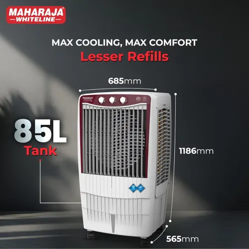 Image of Maharaja Whiteline Maxberg Desert Air Cooler| 200W | 85 L Large Tank|