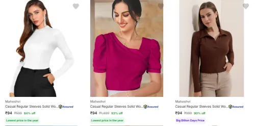 Image of Maheshvi Womens Tops From ₹94