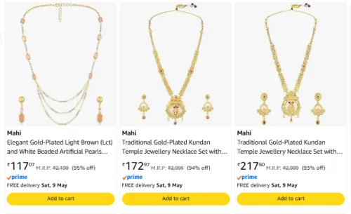 Image of Mahi Gold Plated Jewellery From ₹117