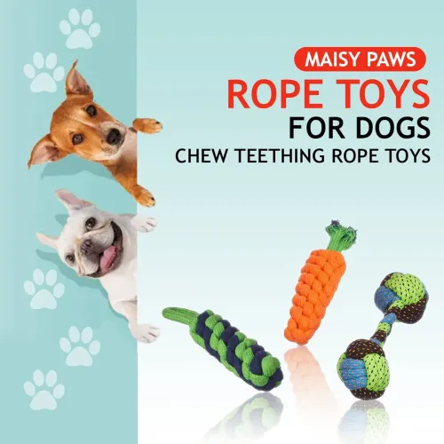Image of MAISY PAW Rope Toys for Dogs set 3pack