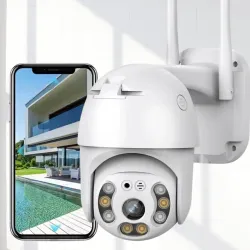 Maizic 5MP WiFi PTZ CCTV Camera, Pan Tilt, Night Vision, 2-Way Audio, Waterproof