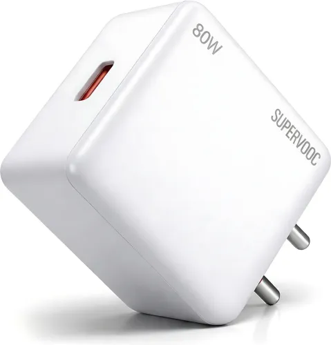 Image of MAK 80 W SuperVOOC 6 A Wall Charger for Mobile (White)