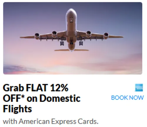 Image of MakeMyTrips Coupon : Flat 12% Instant Discount on Domestic Flights 