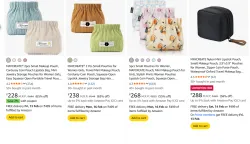 Makeup pouches upto 65% discount 