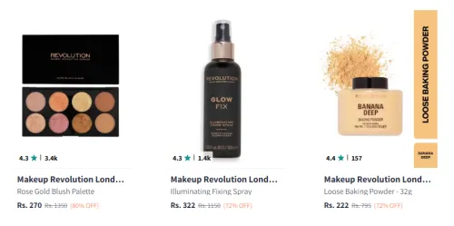 Image of Makeup Revolution London Beauty Products upto 80% Discount