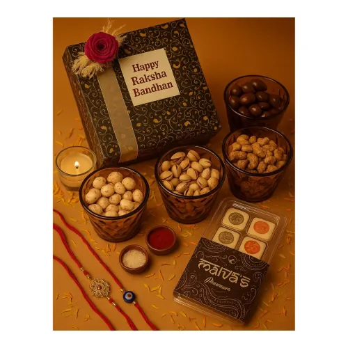 Image of Malvas Rakhi Gift Hamper Box – 500g 