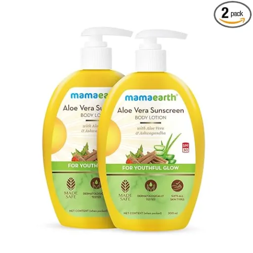Image of Mamaearth Aloe Vera Sunscreen Body Lotion For All Skin (300Ml Po2)