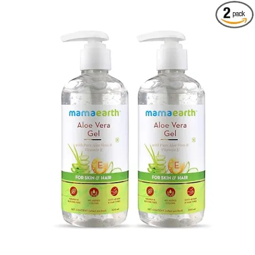 Image of Mamaearth Aloe Vera Gel with Pure Aloe Vera & Vitamin E, 200ml, Po2