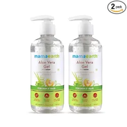 Mamaearth Aloe Vera Gel with Pure Aloe Vera & Vitamin E for Skin and Hair | Hydrates Skin | Soothes Irritated Skin - 300 ml (Pack of 2)