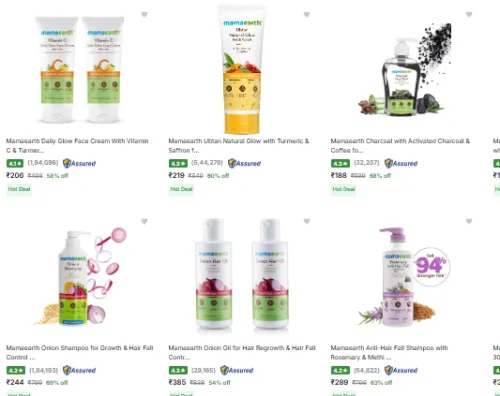 Image of Mamaearth beauty products Upto 69% Off | Starting @ ₹188