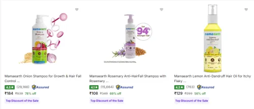 Image of Mamaearth Beauty Products Upto 78% Discount | Starting @ ₹ 108 