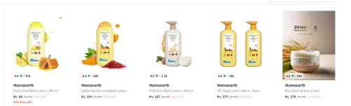 Image of Mamaearth Body Cream And Lotion Starting@ ₹98