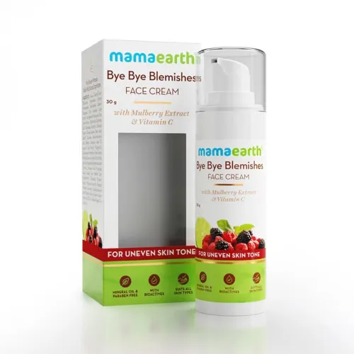 Image of Mamaearth Bye Bye Blemishes* Face Cream, For Pigmentation & Blemish Removal, With Mulberry Extract & Vitamin C - 30 g