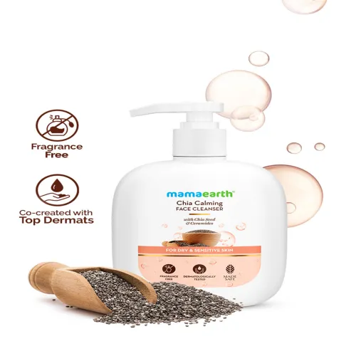 Image of Mamaearth Chia Calming Face Cleanser With Chia Seed- 180 ml